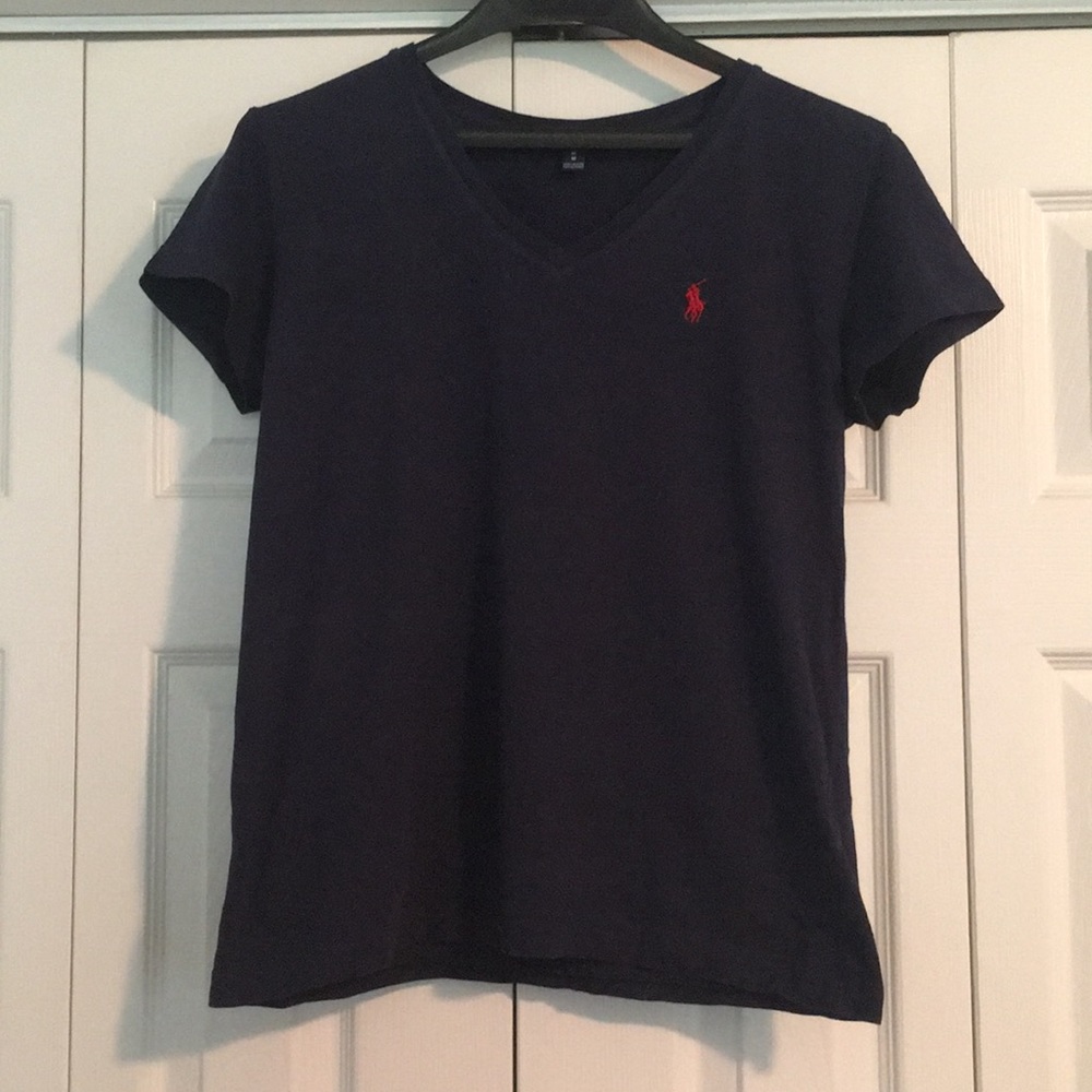Ralph Lauren navy blue V Neck T Shirt
